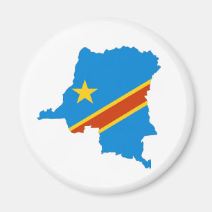 zaire congo country flag map magnet