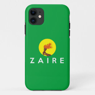 zaire congo country flag symbol name text iPhone 11 case