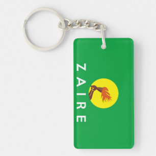 zaire congo country flag symbol name text key ring