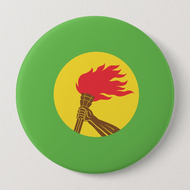 Zaire Flag 10 Cm Round Badge (Front)