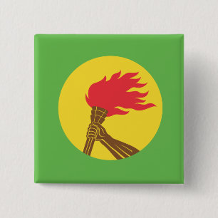Zaire Flag 15 Cm Square Badge