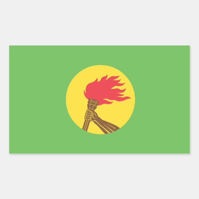 Zaire Flag Rectangular Sticker (Front)