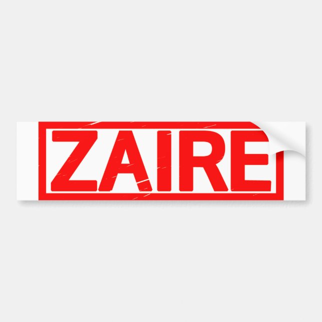 Zaire Stamp Bumper Sticker (Front)