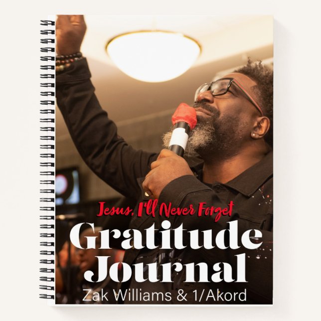 Zak Williams & 1/Akord Gratitude Spiral Notebook (Front)