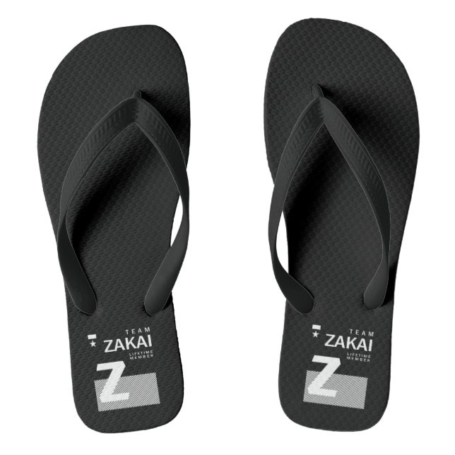 Zakai Personalised Name Birthday Flip Flops (Footbed)