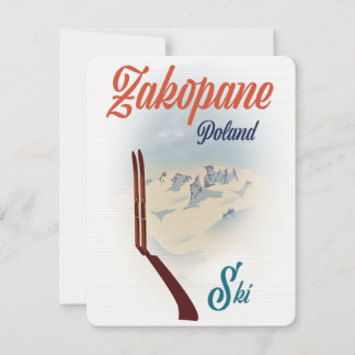 Zakopane Poland ski poster