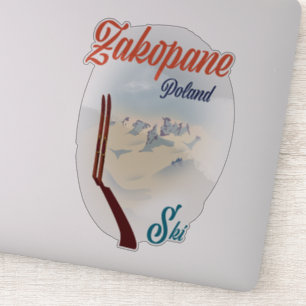 Zakopane Poland ski poster