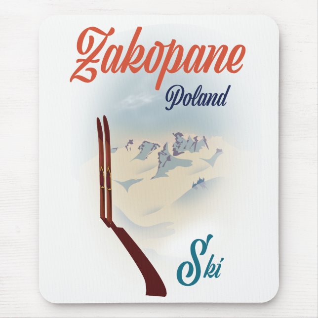 Zakopane Poland ski poster Mouse Mat (Front)