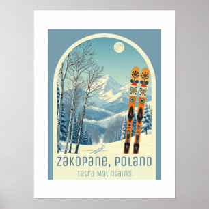 Zakopane Poland ski resort Tatra Mountains Poster