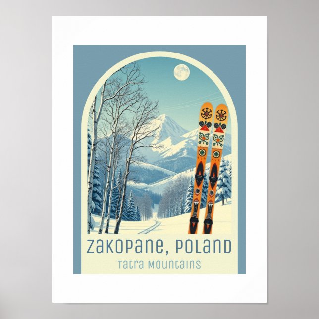 Zakopane Poland ski resort Tatra Mountains Poster (Front)