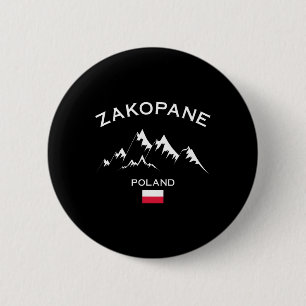Zakopane Poland Ski Resort Tatra Mountains Skiing  6 Cm Round Badge