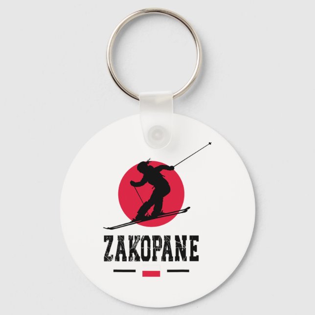 Zakopane Poland Ski Resort Tatra Polish Skiing Sou Key Ring (Front)
