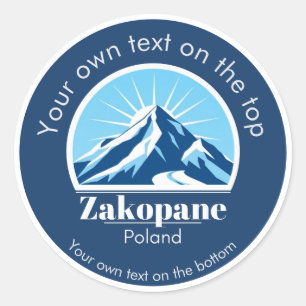 Zakopane Poland ski vacation  Classic Round Sticker