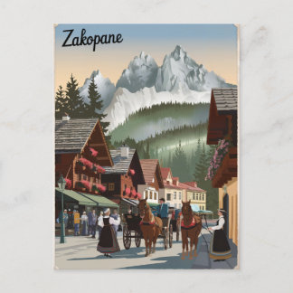 Zakopane Poland vintage Postcard