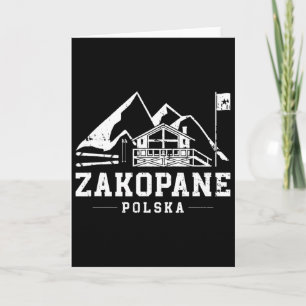 Zakopane Polska Winter Sports Skiing Snowboarding Card