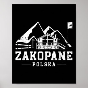 Zakopane Polska Winter Sports Skiing Snowboarding Poster