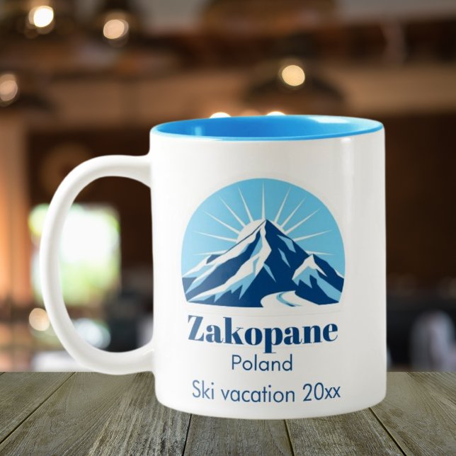 Zakopane resort Poland après-ski  Two-Tone Coffee Mug (Creator Uploaded)