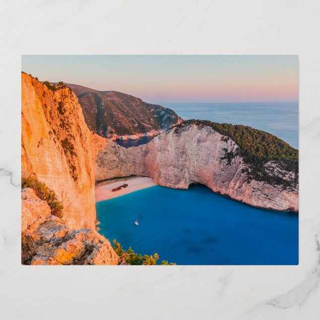 Zakynthos, Greece. Foil Holiday Postcard (Front)