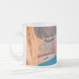 Zakynthos, Greece. Frosted Glass Coffee Mug