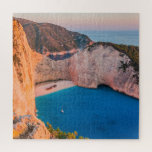 Zakynthos, Greece. Jigsaw Puzzle<br><div class="desc">Zakynthos,  Greece. Navagio Beach with shipwreck at sunset.</div>