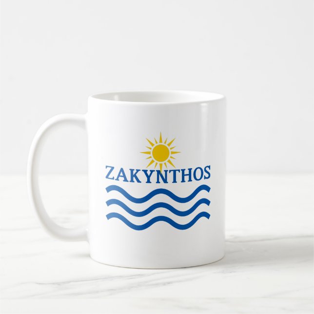 ZAKYNTHOS Greece, Sun Waves Coffee Mug (Left)