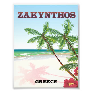Zakynthos Greece travel poster