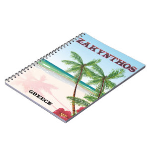 Zakynthos Greece travel poster Notebook