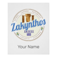 Zakynthos Island Greece Vacation Vintage Souvenir