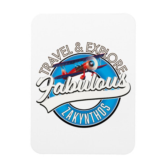 Zakynthos logo in a beautiful retro style. magnet (Vertical)