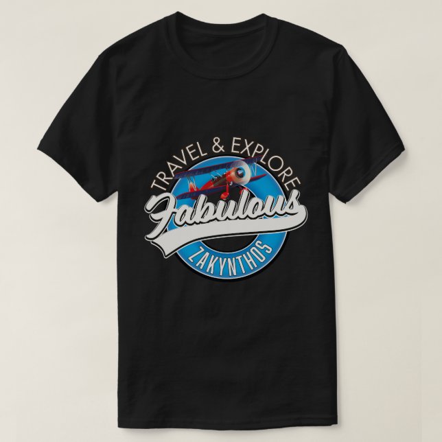 Zakynthos logo in a beautiful retro style. T-Shirt (Design Front)