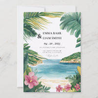 Zakynthos Zante Greece Wedding Invitation
