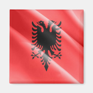 zAL002 Albanian waving FLAG, Albania, Fridge Magnet