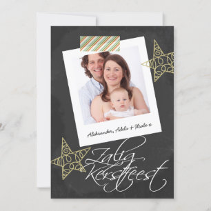 Zalig Kerstfeest Chalkboard Photo Frame And Tape