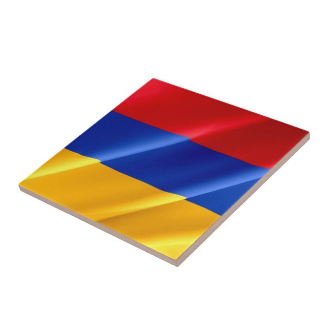 zAM002 Armenian waving FLAG Armenia, Tile (Side)