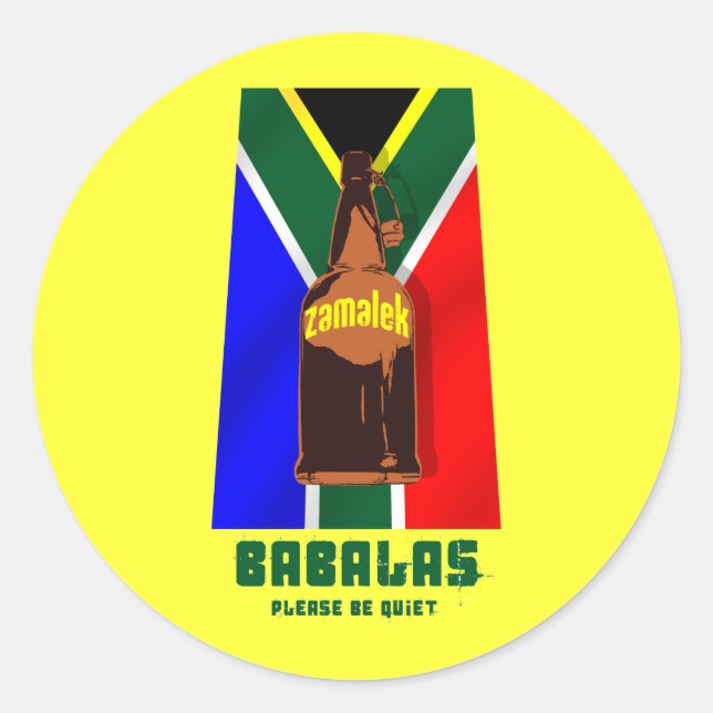 Zamalek - Babalas Please be Quiet Classic Round Sticker (Front)