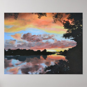 Zambezi River Reflections Poster