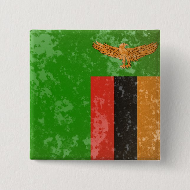 Zambia 15 Cm Square Badge (Front)