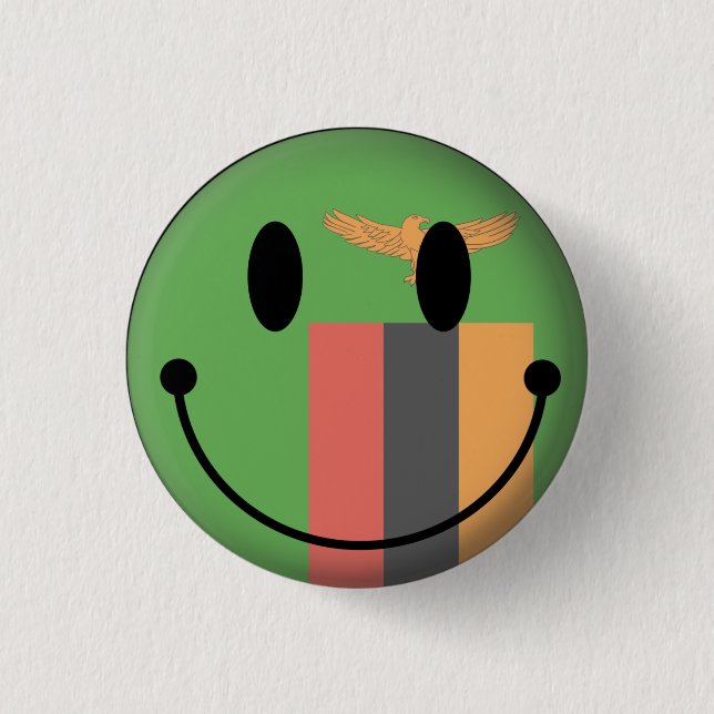Zambia 3 Cm Round Badge (Front)