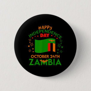 Zambia 61st Independence Day Zambian Pride Zambia 6 Cm Round Badge