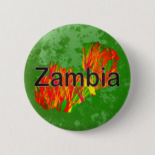 Zambia 6 Cm Round Badge