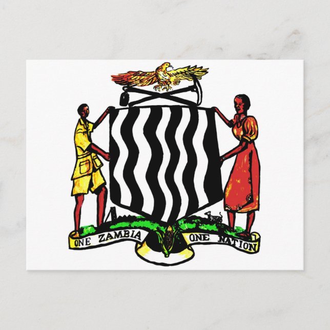Zambia, Africa, Coat of Arms Postcard (Front)