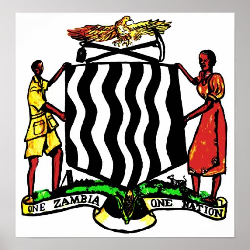 Zambia, Africa, Coat of Arms Print | Zazzle