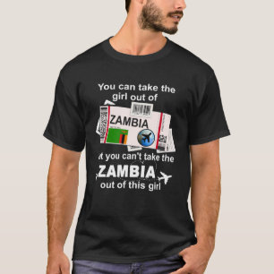 Zambia Boarding Pass Zambia Girl Zambia T-Shirt