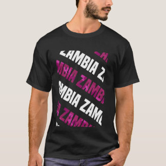 Zambia Camo Pattern Pink Camouflage T-Shirt