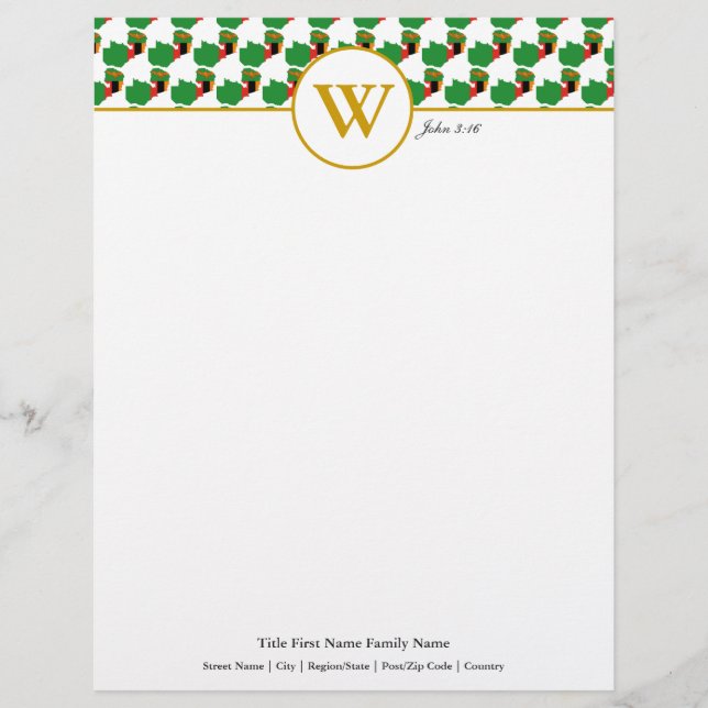 ZAMBIA Christian Scripture Stationery Letterhead (Front)