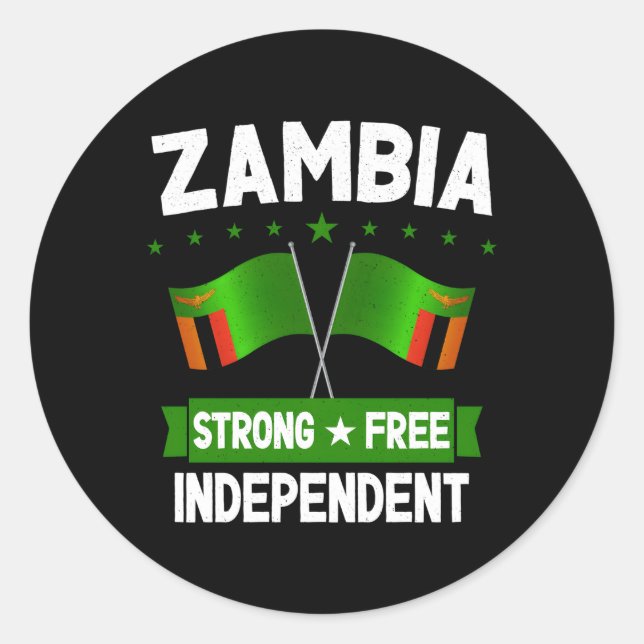 Zambia Classic Round Sticker (Front)
