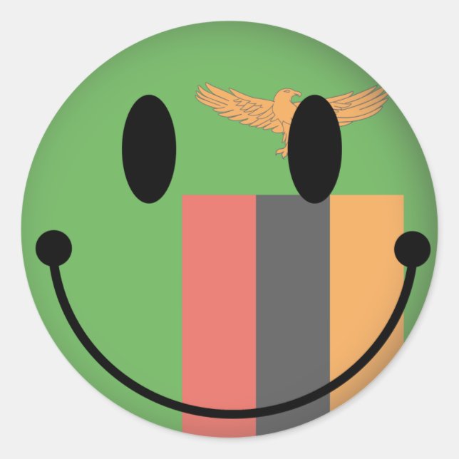 Zambia Classic Round Sticker (Front)