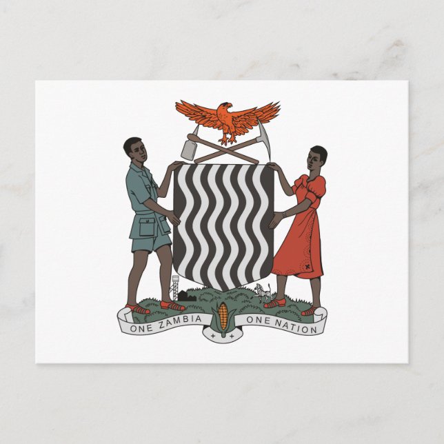 Zambia Coat of Arms Postcard (Front)