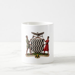 Zambia country coat arms flag symbol emblem coffee mug