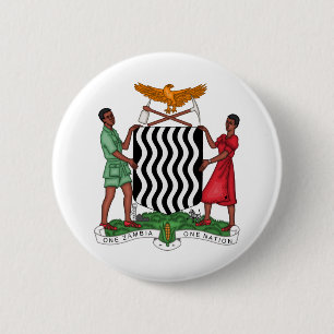 zambia emblem 6 cm round badge